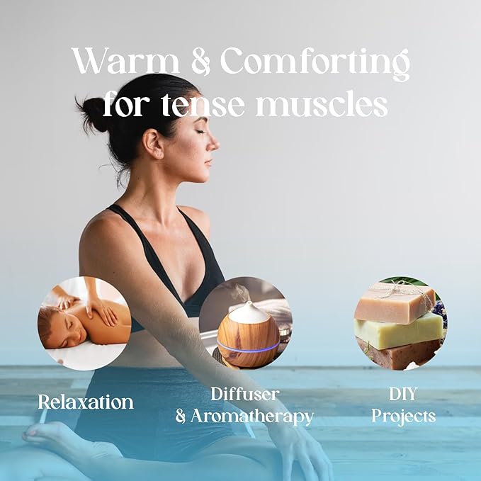 White Naturals Muscle Relief Essential Oil Blend – Natural Soothing Oil for Sore Muscles & Joint Discomfort, 100% Pure & Therapeutic Essential Oils for Pain Relief & Relaxation, 1oz