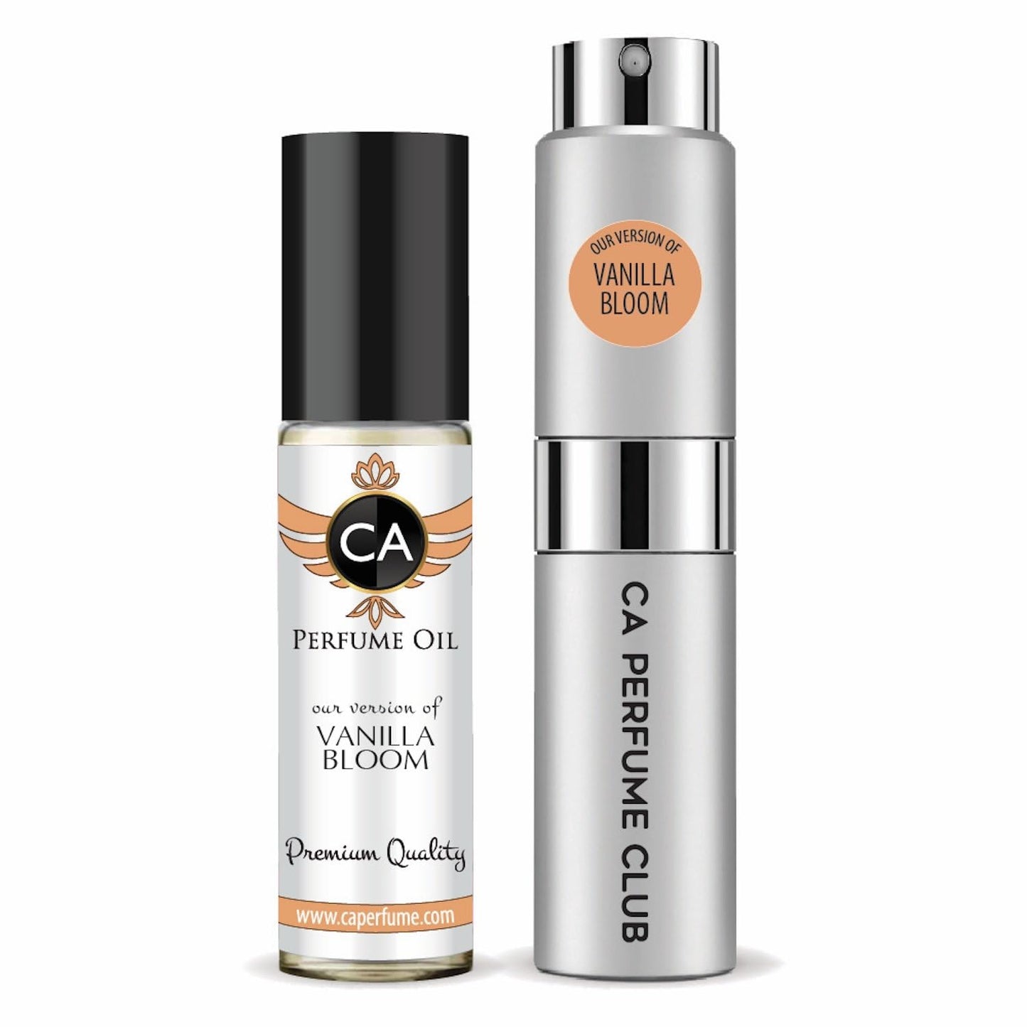 CA Perfume Duo Impression of Vanilla Bloom For Women And Men Perfume Layering Set Long Lasting Travel Size EDP + Body Oil Roll-On Bottle 0.27 Fl Oz+0.33 Fl Oz