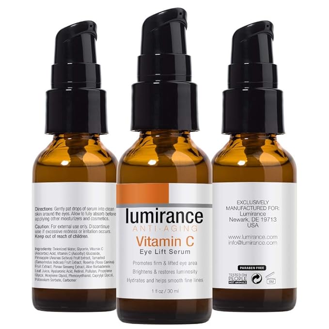 Vitamin C Eye Lift Serum, Minimizes the Look of Wrinkles and Crows Feet, Helps with Firming and Dark Circles, 30ml/1 fl oz