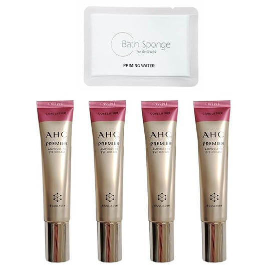 Deep Hydration & Brightening, Korean eye cream for AHC PREMIER AMPOULE IN EYE CREAM Season 12, (1.35 fl.oz. x 4ea)