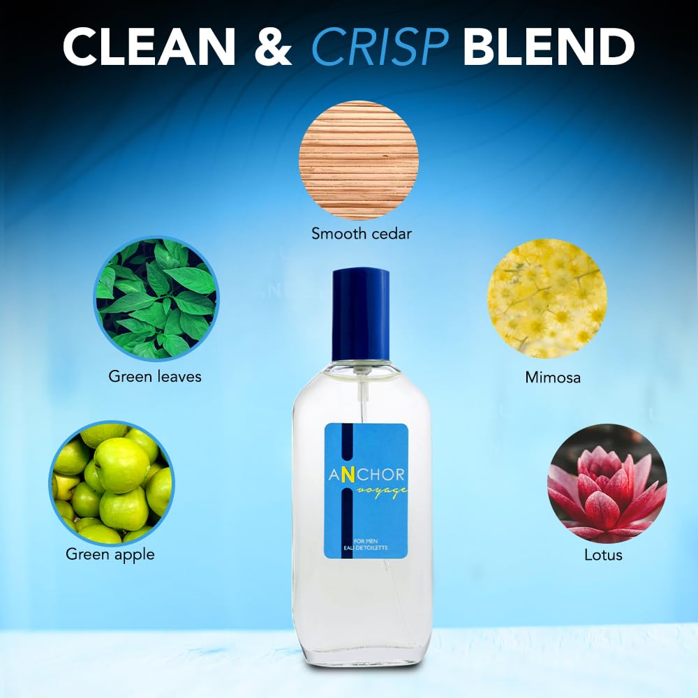 American Collection Cologne for Men – INSPIRED by A WORLD RENOWNED MEN’S PERFUME – Juniper, Pine, Tobacco, Oakmoss – Bold, Masculine, Earthy, Long-Lasting Eau De Toilette 80 ml (Anchor Voyage 80 ml)