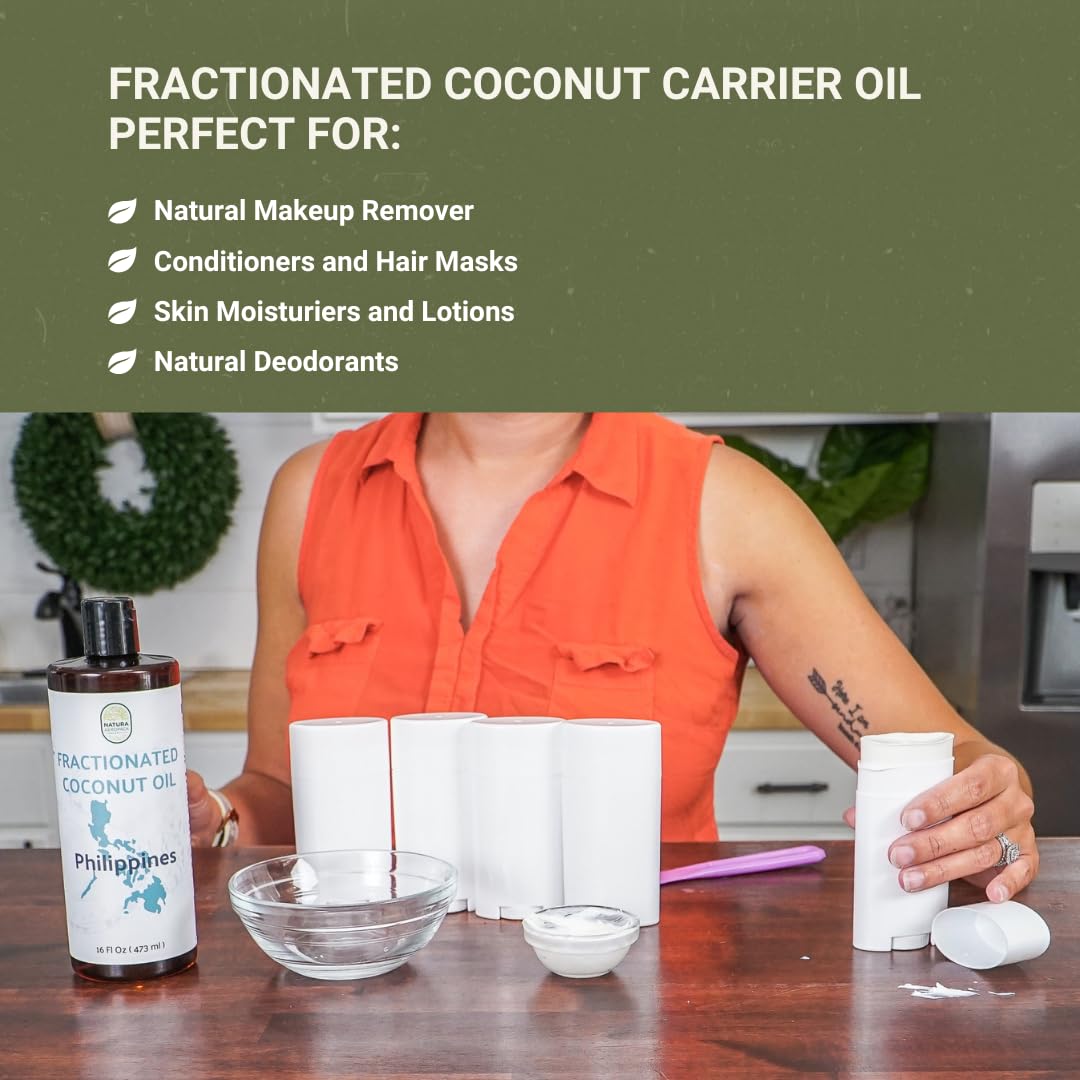 Fractionated Coconut Oil - Sourced Directly from our Farm Partner in the Philippines - Carrier Oil for Diluting Essential Oils, Body, Hair, and Skin Moisturizer - (32oz)