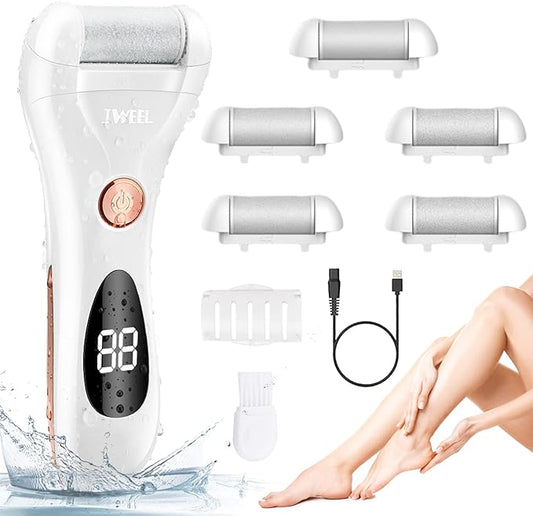Callus Remover for Feet Shaver Rechargeable Electric Foot File Pedicure Tools for Feet Professional Callous Shaver Waterproof Pedicure kit for Cracked Heels and Dead Skin
