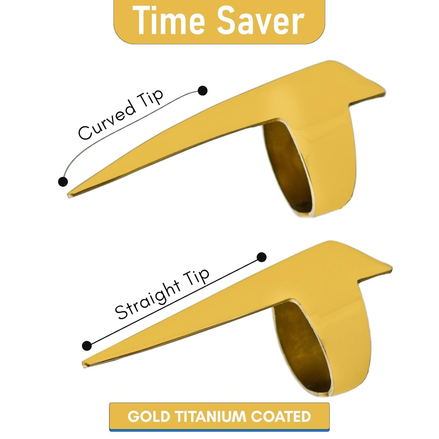 2PCS Pro Hair Parting & Sectioning Rings - Stainless Steel Finger Quick Braiding Pick Tool for Precise Styling & Installation of Human Hair Extensions