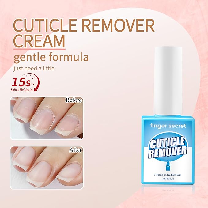 Cuticle Remover Liquid, Professional Nail Care Solution Cuticle Remover Set Nail Care Cuticle Remover Cream Cuticle Removing Fluids Cuticle Care