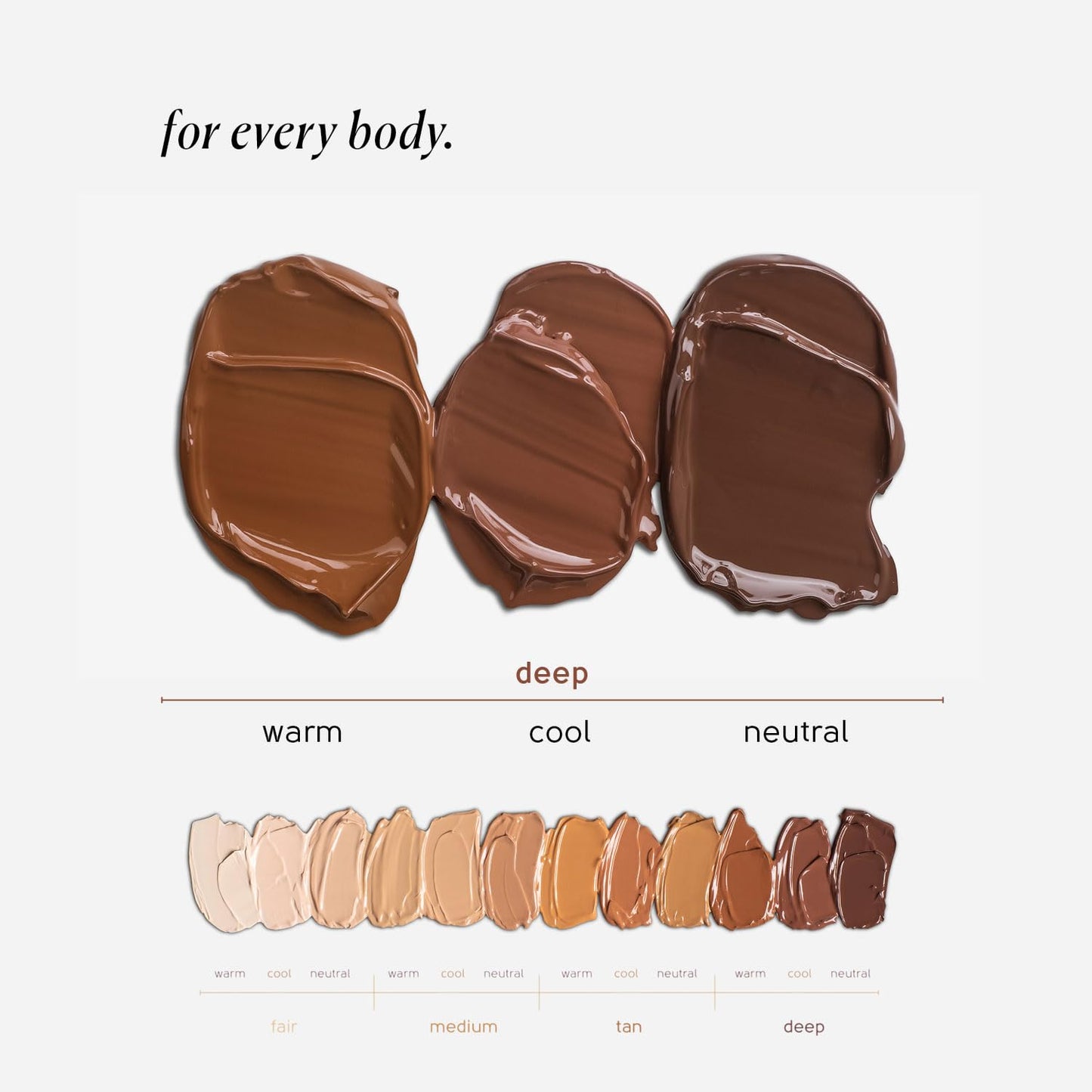 Tinge Tint Body Makeup, Lasts Up to 48 Hours, Medium Coverage Cream With Amino Acids, Hyaluronic Acid & Lysine, Semi Matte Finish, Water & Transfer Resistant, 3.38 Fl Oz - Deep Neutral