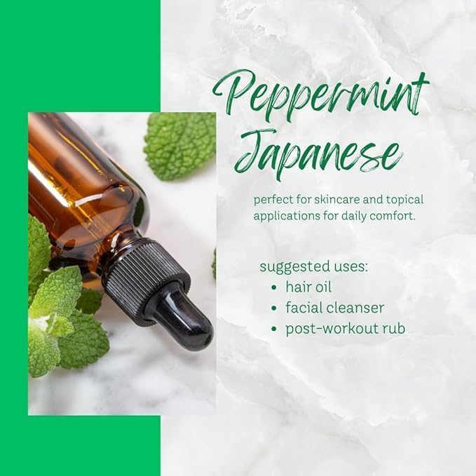 Pack of 2-16 fl oz - Peppermint Essential Oil - 100% Uncut - GreenHealth