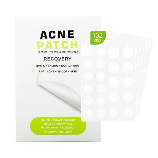Beviliu Pimple Patches for Face 132 Counts, 2 Sizes Thinner Edge Hydrocolloid Acne Patches, Invisible Zit Patches for Face, Facial Skin Care Products Beauty