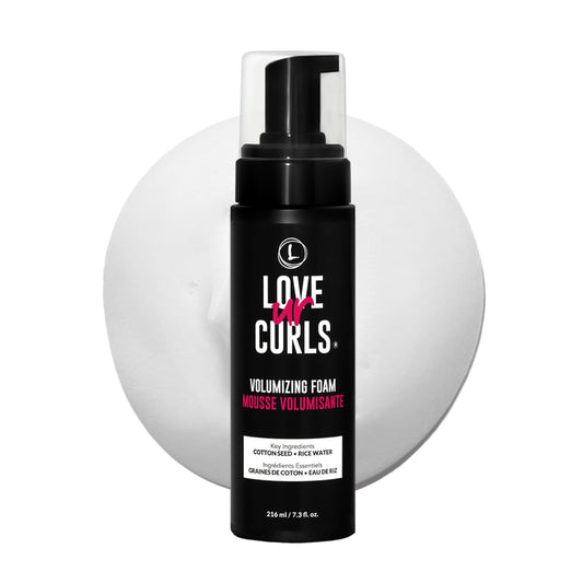 Love Ur Curls® Volumizing Foam, Lightweight Mousse for Curly Hair, Volume & Definition, Frizz Control, Soft Hold, Vegan, Silicone-Free, Quick-Drying, 7.3Fl. Oz.