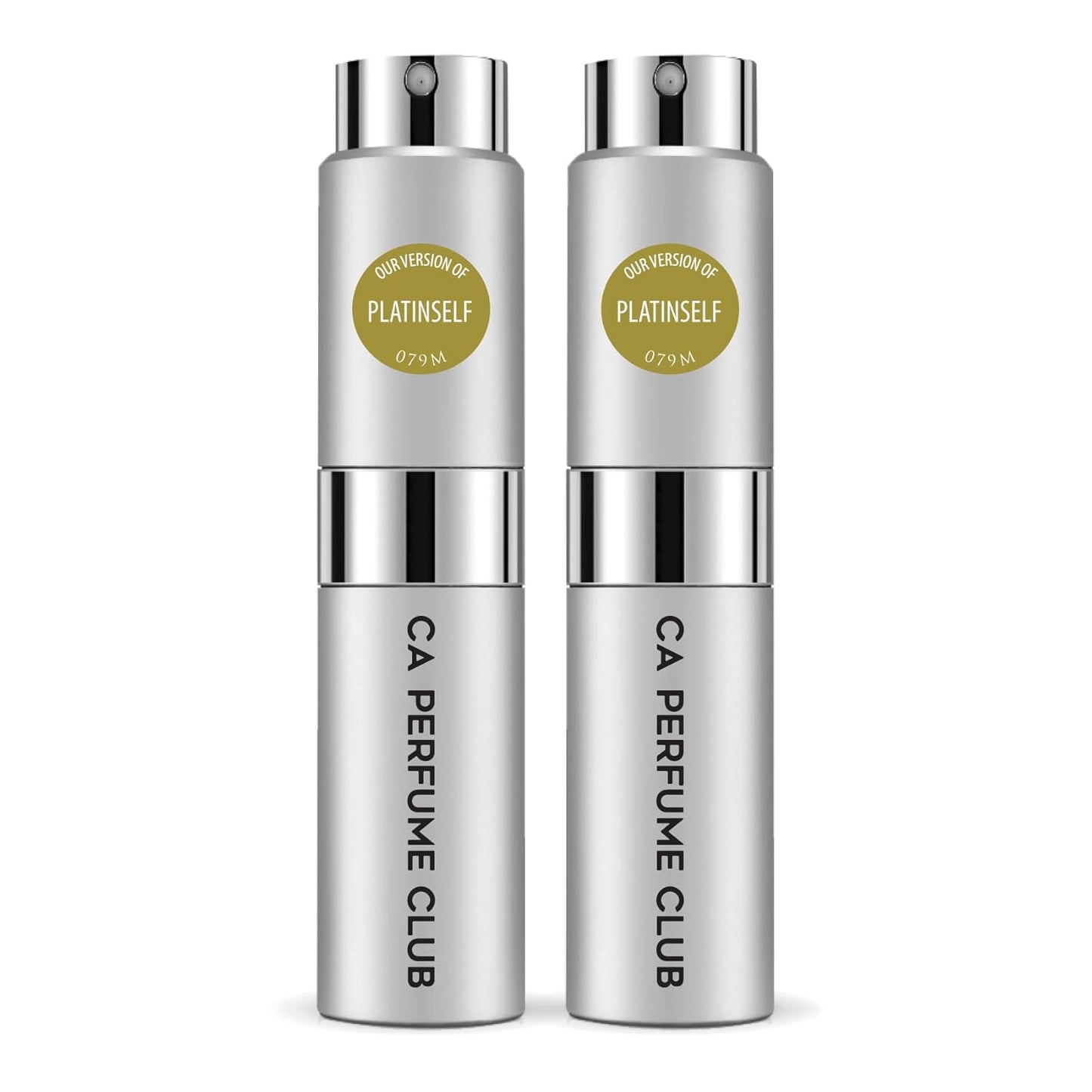 CA Perfume Impression of Platinself for Men Woody Floral Musk Scent Long Lasting Cologne for Men Eau De Parfum Travel Size Refillable Atomizer Spray 0.27 Fl Oz 8ml Pack of 2