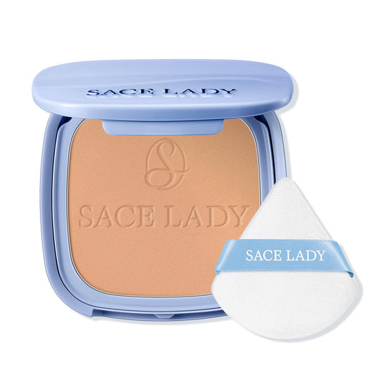 SACE LADY Face Powder Waterproof Setting Makeup, Talc-Free Oil Control Pressed Powder Compact for Women, Blurring Pores Matte Long Lasting Up to 24 Hours, Cruelty-Free (#04 Medium-Tan, 0.35Oz)