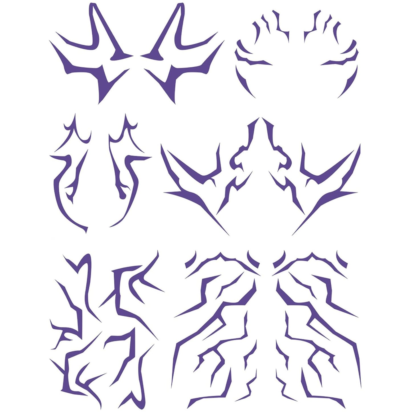 Temporary Tattoos,Cosplay Tattoos Stickers,Cosplay Accessories for Cosplay, Halloween and Party Makeup