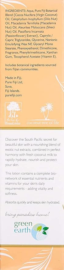 PURE FIJI Body Lotion Hydrating - Moisturizing Lotion for Dry Skin with Coconut Milk and Vitamin E, Organic Body Lotion For Women and Men, Mango Scent, 3 oz