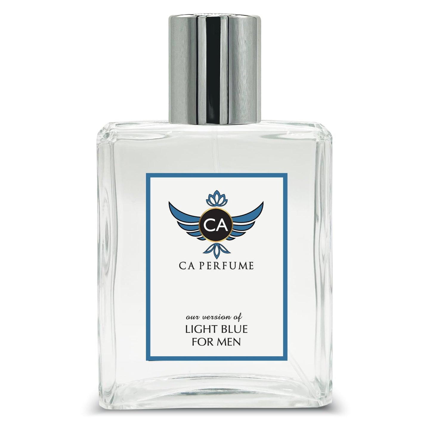 CA Perfume Impression of Light Blue For Men Fragrance Eau de Parfum Spray Bottle 3.4 Fl Oz/100ml-X1
