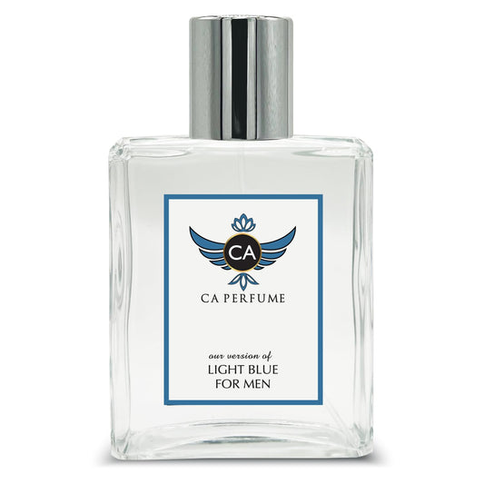 CA Perfume Impression of Light Blue For Men Fragrance Eau de Parfum Spray Bottle 3.4 Fl Oz/100ml-X1
