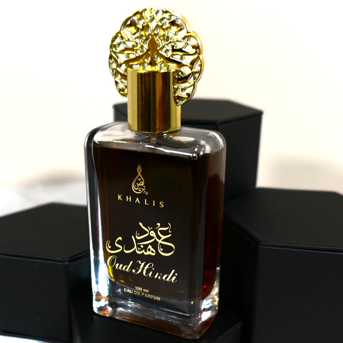 Oud Hindi Eau de Parfum 3.4 oz - Soft Arabian Oud with Sweet Spicy Nutty Herbaceous and Woody Accords loved for its long lasting trail and compliment catching aroma
