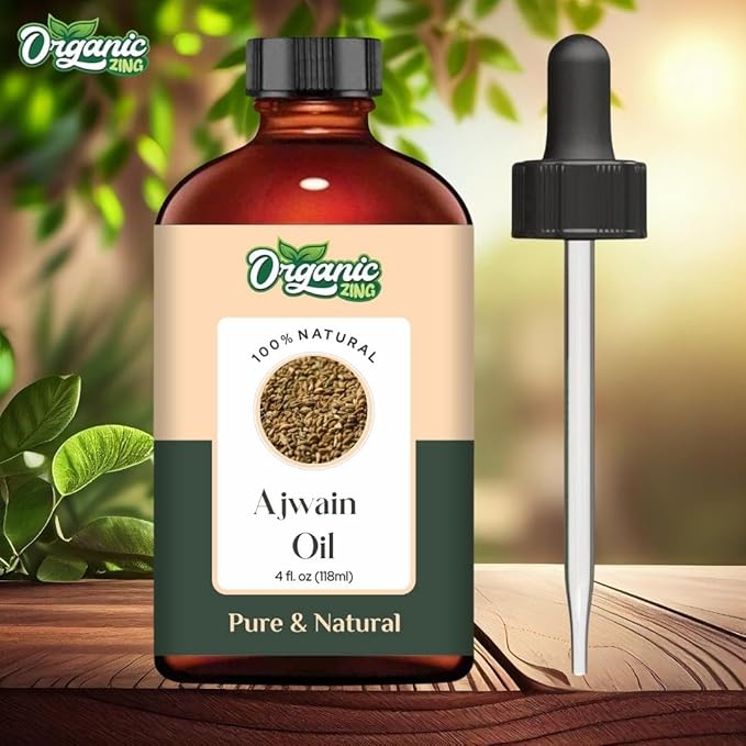 Ajwain (Trachyspermum Ammi) Oil | Pure & Natural Essential Oil for Skincare, Hair Care & Massage - 118ml/3.99fl oz