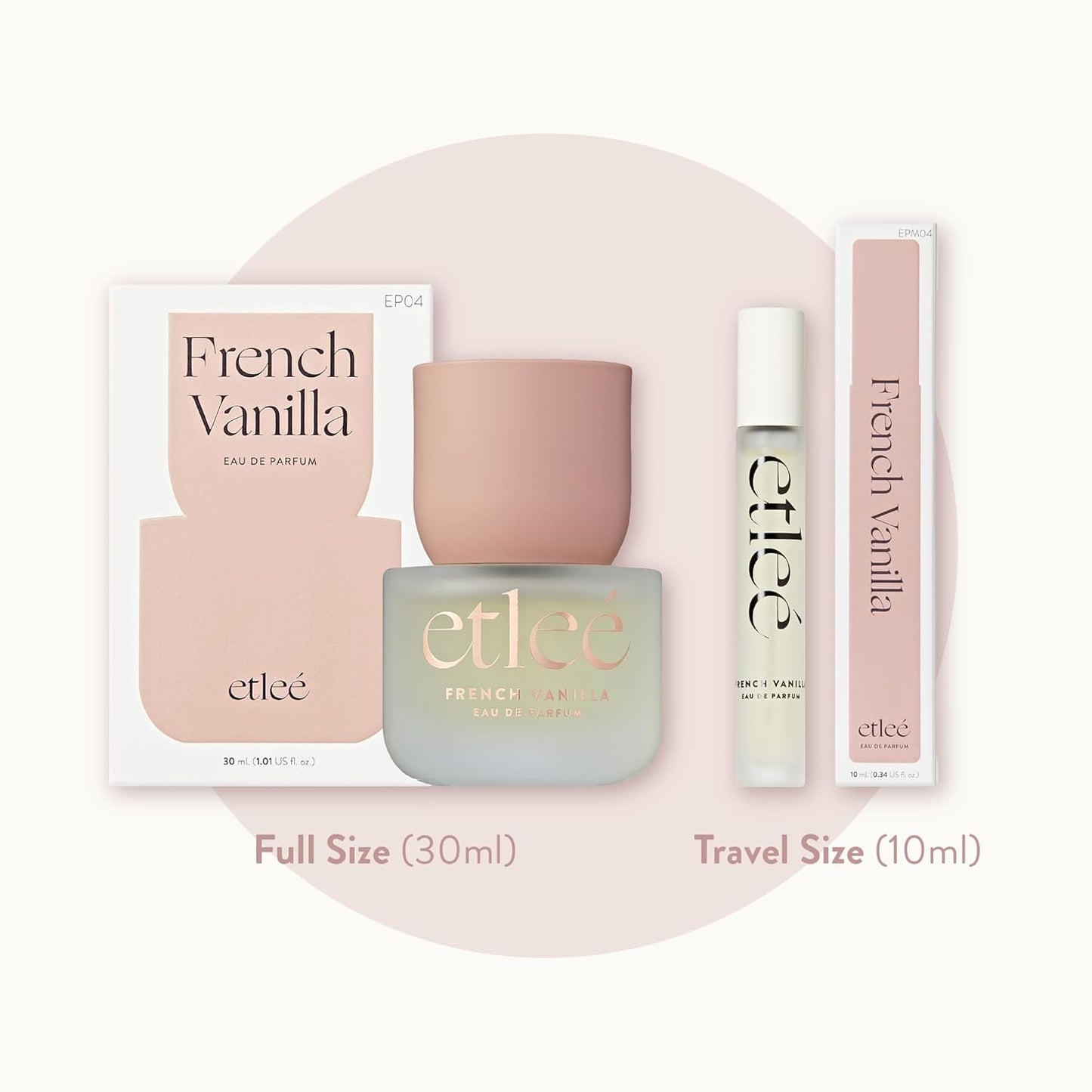 French Vanilla Eau de Parfum 1.01oz, Long Lasting Perfume Inspired by Kay Vanilla 28, Oriental Notes With Pear, Musk, Amber, Rose, Lily, Patchouli & Sandalwood, Luxury Fragrance for Women & Men