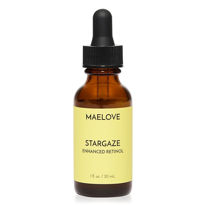 MAELOVE Stargaze Enhanced Retinol Serum, Time-Released 0.25% Retinol for Radiant Skin, Hydrating with Hyaluronic Acid, Niacinamide, Soothing Botanicals, Ideal for Sensitive Skin, USA Made