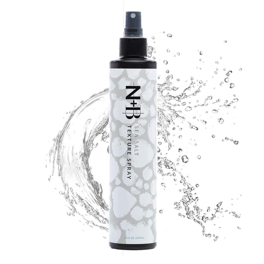 N+B Sea Salt Spray for Hair | Hair Spray for Added Texture and Volume w/ No Sticky Residue | Good for All Types of Hair | w/ Biotin & Castor Oil for Hair Care | Vegan & Cruelty-Free | 10 oz