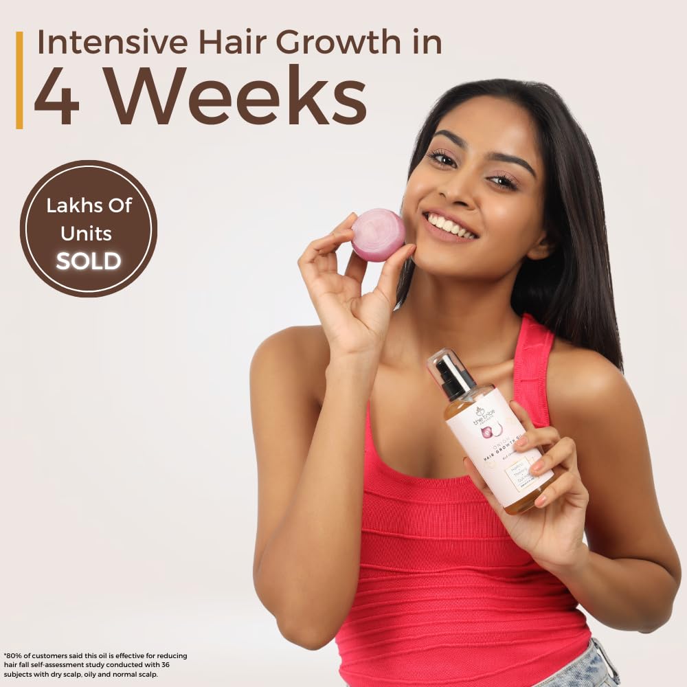 The Tribe Concepts Onion Hair Oil For Hair Growth Hair Fall Control With Almond And Coconut Oil, 100 ml Pack of 1 Clear