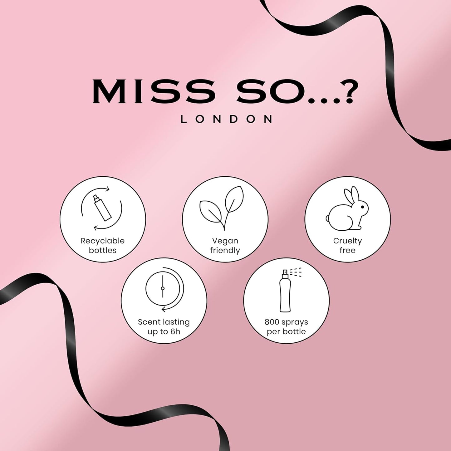 So…? Miss Set - Perfumes for Women with Floral, Fruity and Vanilla Perfume Notes - 800 Sprays - Gifts for Women - 3 pcs Gift Set