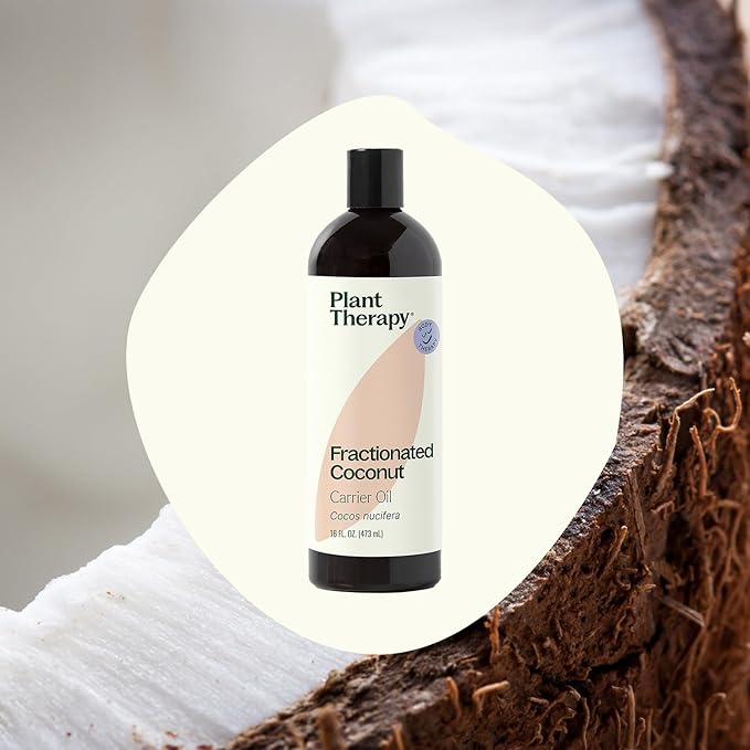 Plant Therapy Fractionated Coconut Oil for Skin, Hair, Body, Face, Diluted Essential Oils, 100% Pure, Natural Moisturizer, Massage & Aromatherapy for Men and Women Liquid Carrier Oil 16 oz