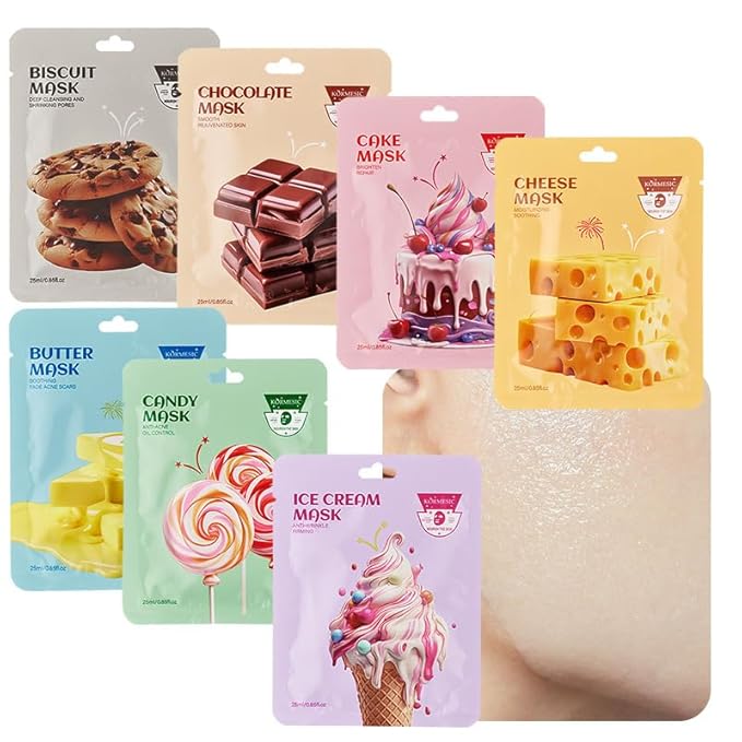 Facial mask Moisturizing face Mask - 10 Sheets, Deep Hydration, Improves Dry Skin, Sheet Mask, skincare for All Skin Types (COLOR-4)