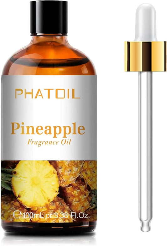 3.38FL.OZ Pineapple Fragrance Oils for Aromatherapy, Essential Oils for Diffusers for Home, Perfect for Diffuser, Yoga, Skin Care, DIY Candle and Soap Making - 100ml