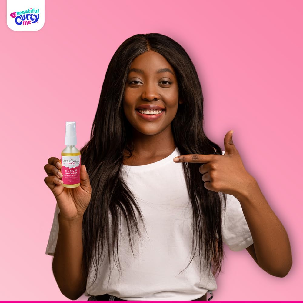 Renew Hair + Scalp Serum – Organic Hair Growth Oil with Rosemary for Frizz Control | Nourishing Scalp Treatment & Hair Growth Serum for Curly, Textured & All Hair Types (3A–4C) | Vegan & Paraben-Free