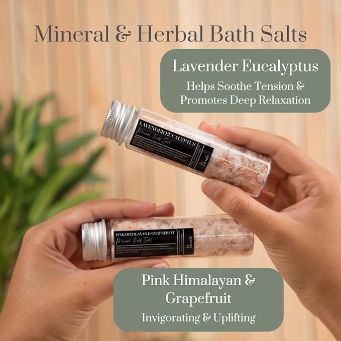 Natural Self Care Gifts for Women Basket Get Well Gifts for Women After Surgery, Bath Salts Set, Self Spa Kit, Sick Care Package, Home Spa Kit, Get Well Basket for Men After Surgery, Lavender Bath Set