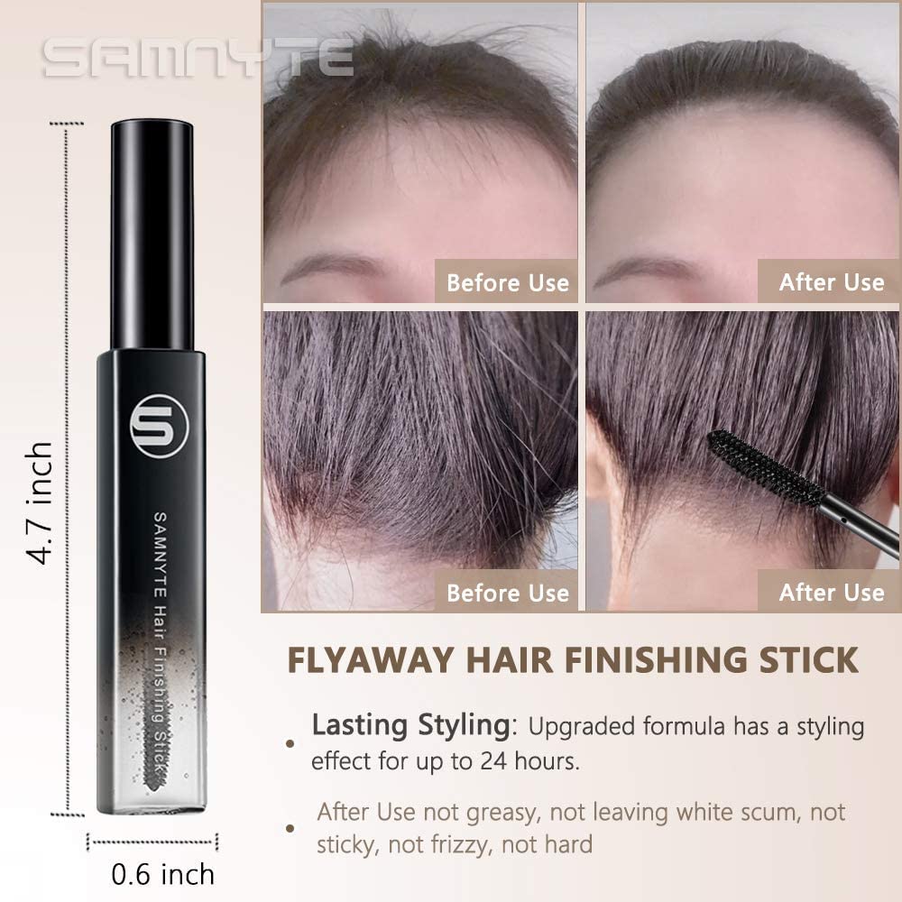 Samnyte Hair Wax Stick for Flyaways, Fly Away Hair Tamer Stick for Baby Hair, Hair Finishing Stick Works in 3 Seconds, Hair Wax Stick for Long-Lasting Fixed Hair Styling, Wax Stick for Hair