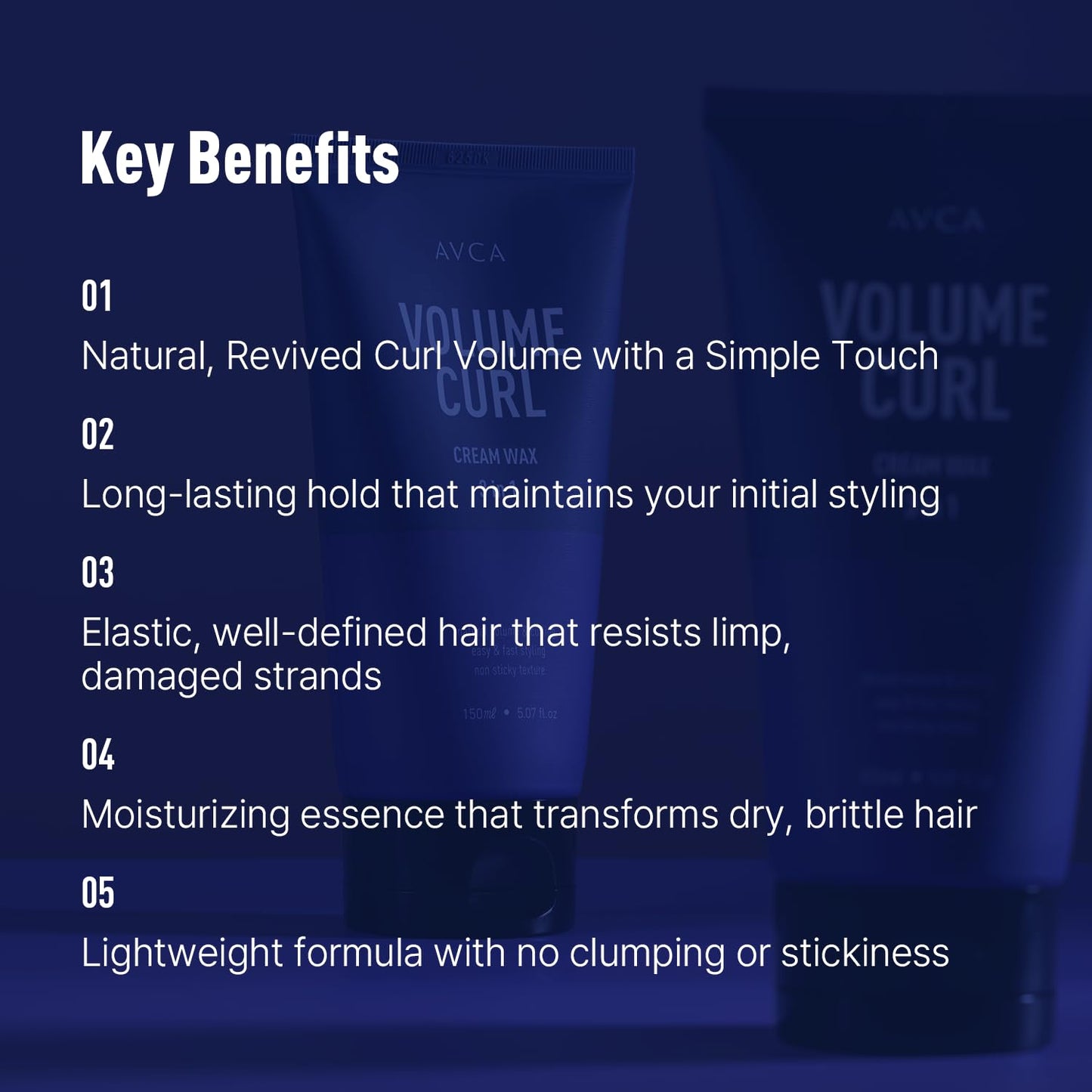 AVCA 3-in-1 Volume Curl Cream for Defined Curls, Frizz Control, and Added Bounce 150ml, 5.07fl. oz.