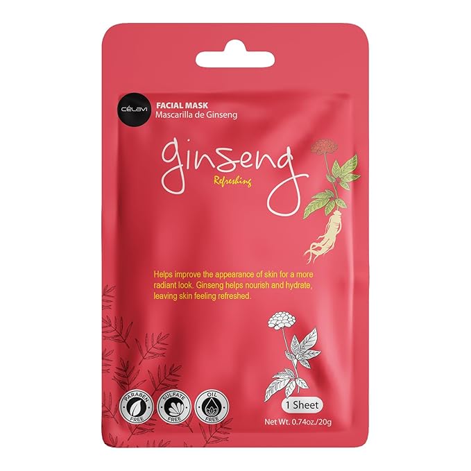 celavi Essence Facial Face Mask Paper Sheet Korea Skin Care Moisturizing 12 Pack (Mix - 2 of Each)