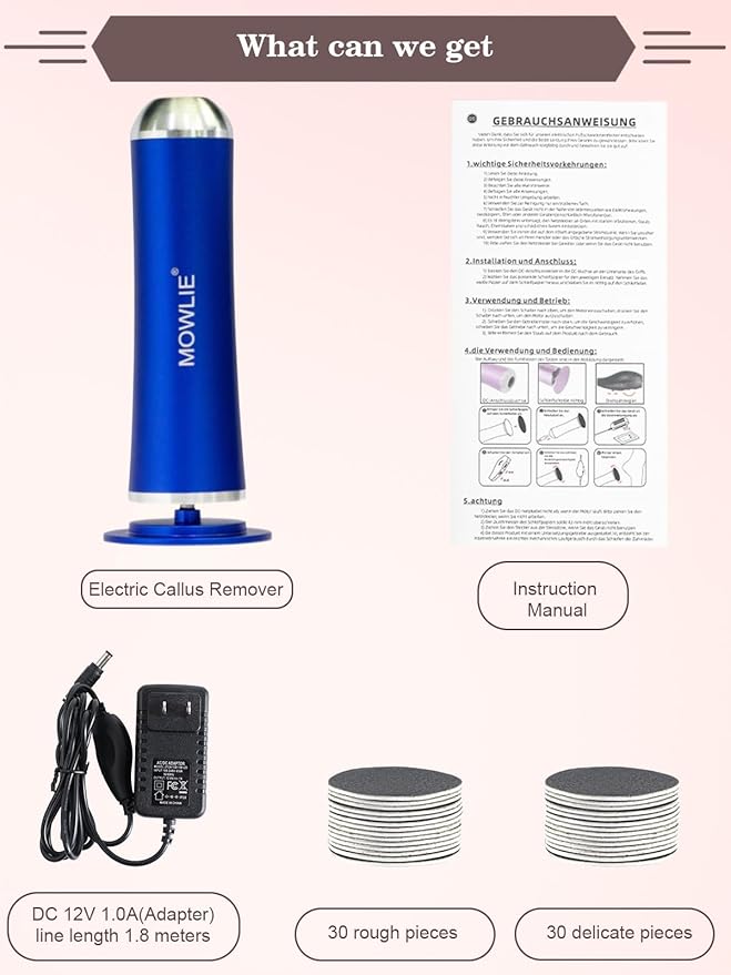 Electric Foot Callus Remover,Foot Scrubber & Callus Remover for Feet Foot Spa Pedicure Tool with 60 Grinding Discs Professional Electric Foot File Ideal for Nurses Teachers Workers