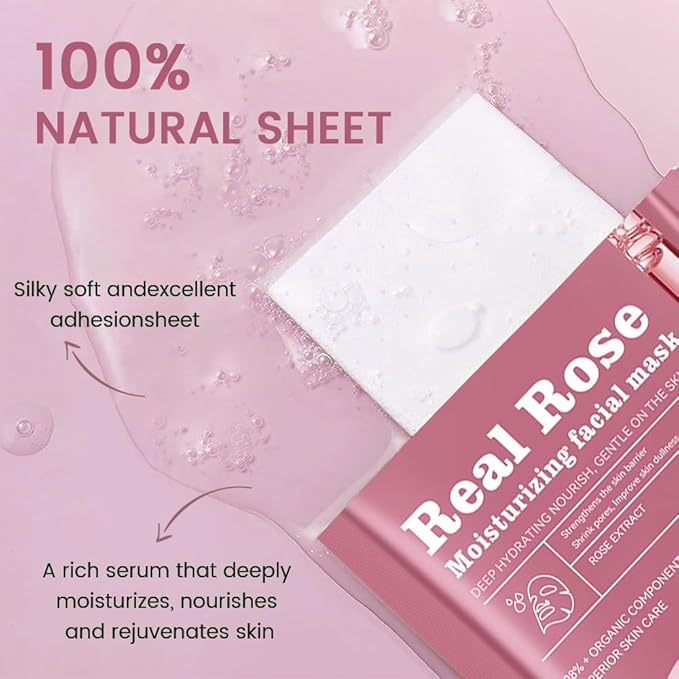 Face Sheet Mask Skincare,Hydrating Spa Face Mask For Sensitive Skin,Moisturize,Nourish for All Skin Types,Natural Skin Care Spa Face Mask for Women Men Girls,Pack of 8