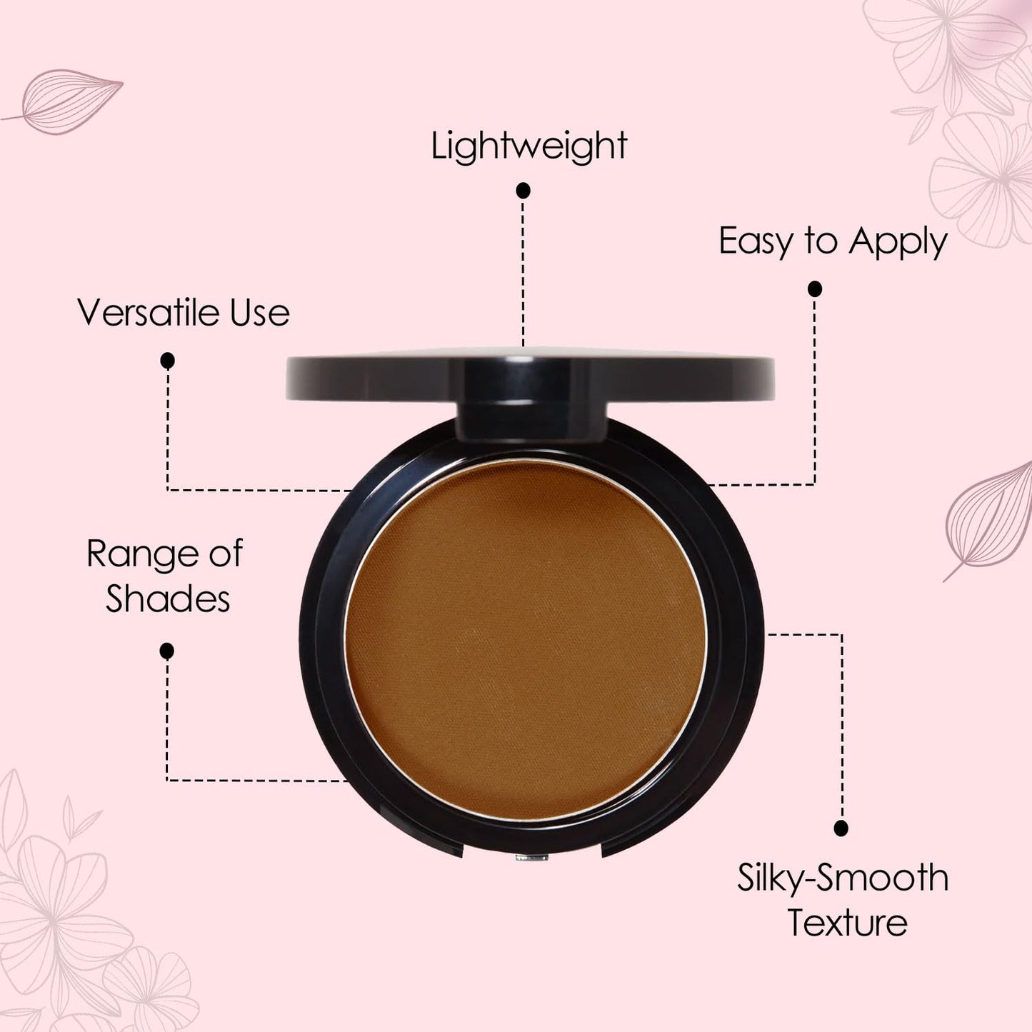 Vera Moore Matte Pressed Powder, Makeup Setting Compact Powder, Face Powder for Full Coverage with Flawless Finish, Shine, Matte Finish for All Skin Types (Brown Sugar, 12.5g)