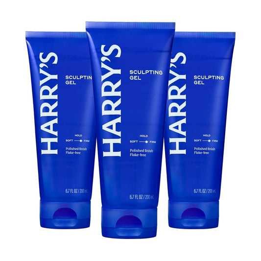 Harry's Hair Gel for Men, Hair Gel with Firm Hold & Polished Finish, 6.7 Fl Oz, 3 Pack