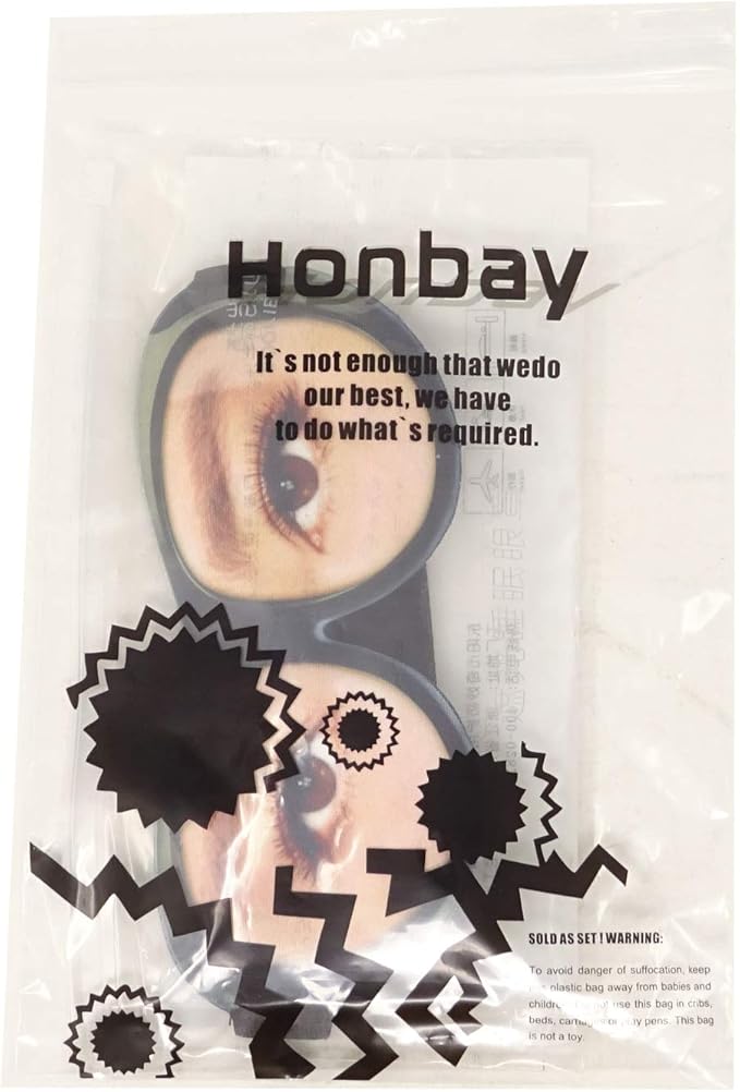 Honbay 3D Funny Eyeshade Soft Sleep Eye Mask with Adjustable Head Strap for Travel, Game, Party, Rest, Sleeping (Woman)