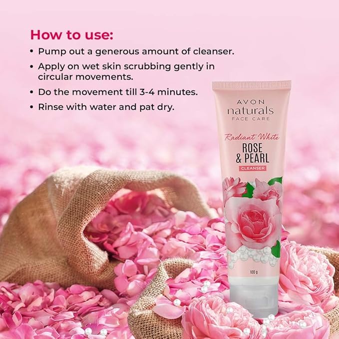 Naturals Rose & Pearl Cleanser, 100g