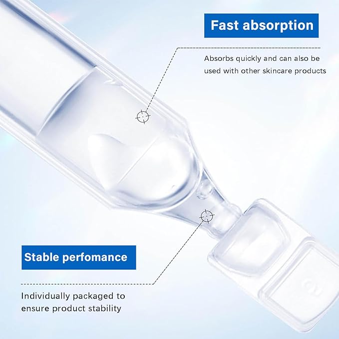 30pcs 3% Hyaluronic Acid Serum Ultra-Hydrating Vials, Hyaluronic Acid Tubes, Single-Use Hyaluronic Acid Tubes Vials, nature perfection hyaluronic acid