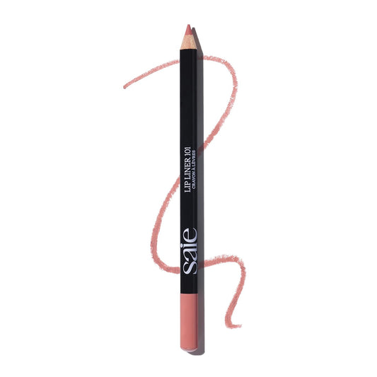 Saie Lip Liner 101 - Lip Pencil Made with a Creamy, Soft Matte Formula for a Naturally Framed or Fully Filled Look - Supercharged with Shea Butter & Jojoba Oil - French (.05 oz)
