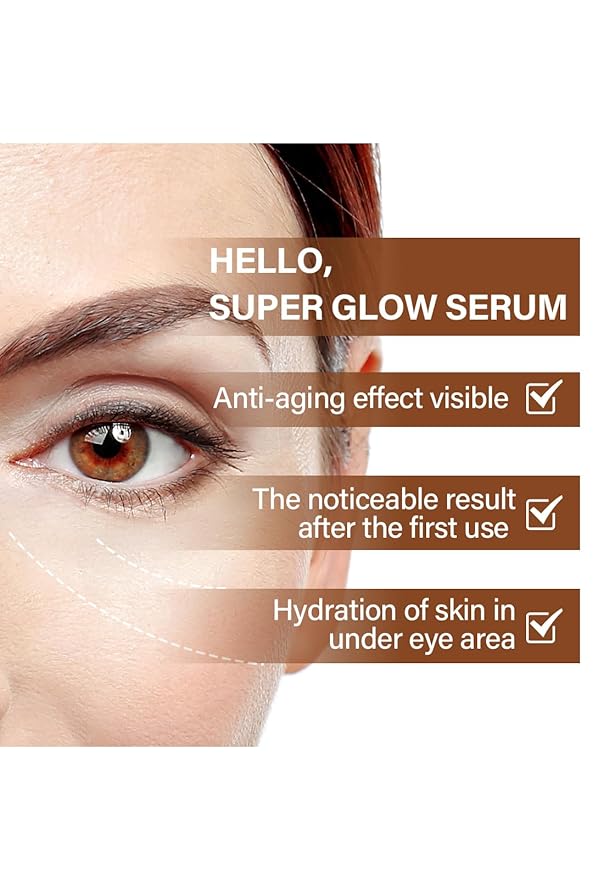 Caffeine Eye Serum Under Eye Treatment Serum for Moisturizing Anti-Aging Brightening Eye Serum, Caffeine Cream for Wrinkles, Dark Spots and Dark Circles Beauty Skin Care
