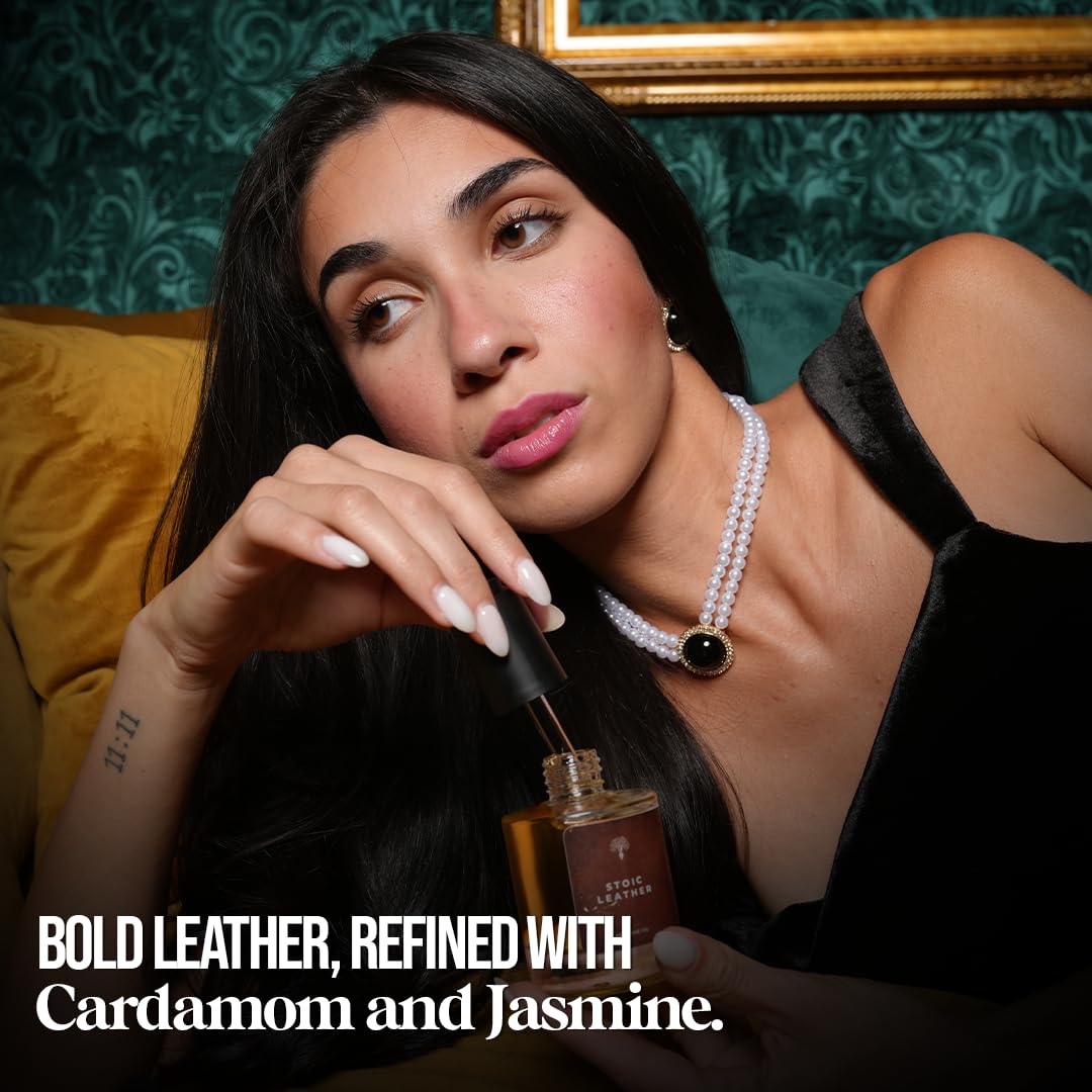 Eternal perfume oils - Stoic Leather | Long Lasting Cologne Oil for Men – Designer Perfumes for Women and Men -Concentrated Scent Oils - Alcohol-Free Organic Perfume 30ml