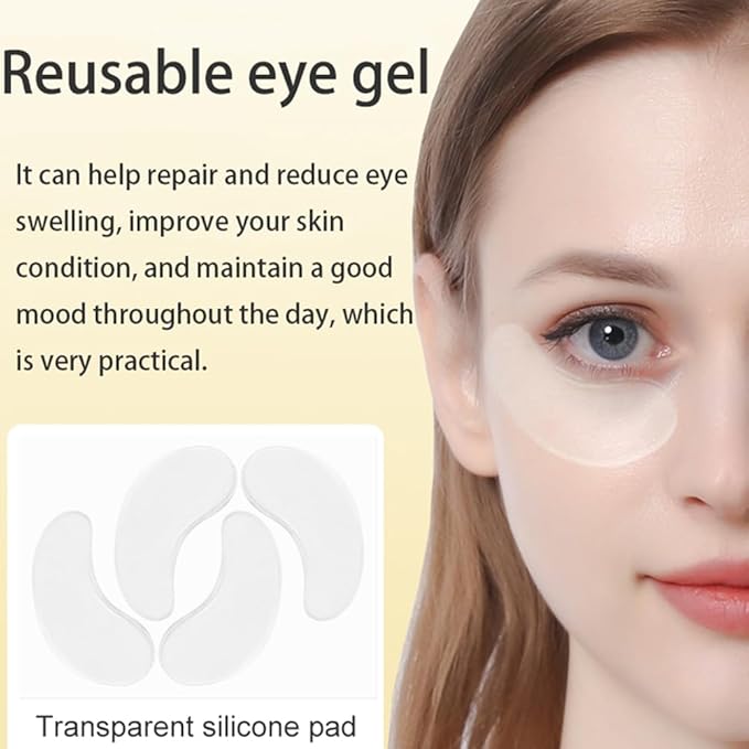 Facial Hydrogel Wrinkle Patches for Under Eye, Reusable Beauty Care Gel Pads, Help Minimize Crow's Feet, Bags, Puffiness, and Fine Lines (eye-3 Pairs)