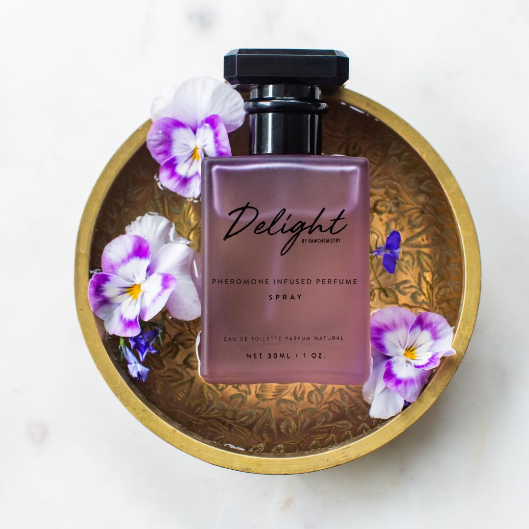 RawChemistry Delight Pheromone Infused Perfume for Women – Women's Perfume Infused with Pheromones – Delight by Raw Chemistry Spray with Feromonas – Fragrance con Feromonas para Mujer