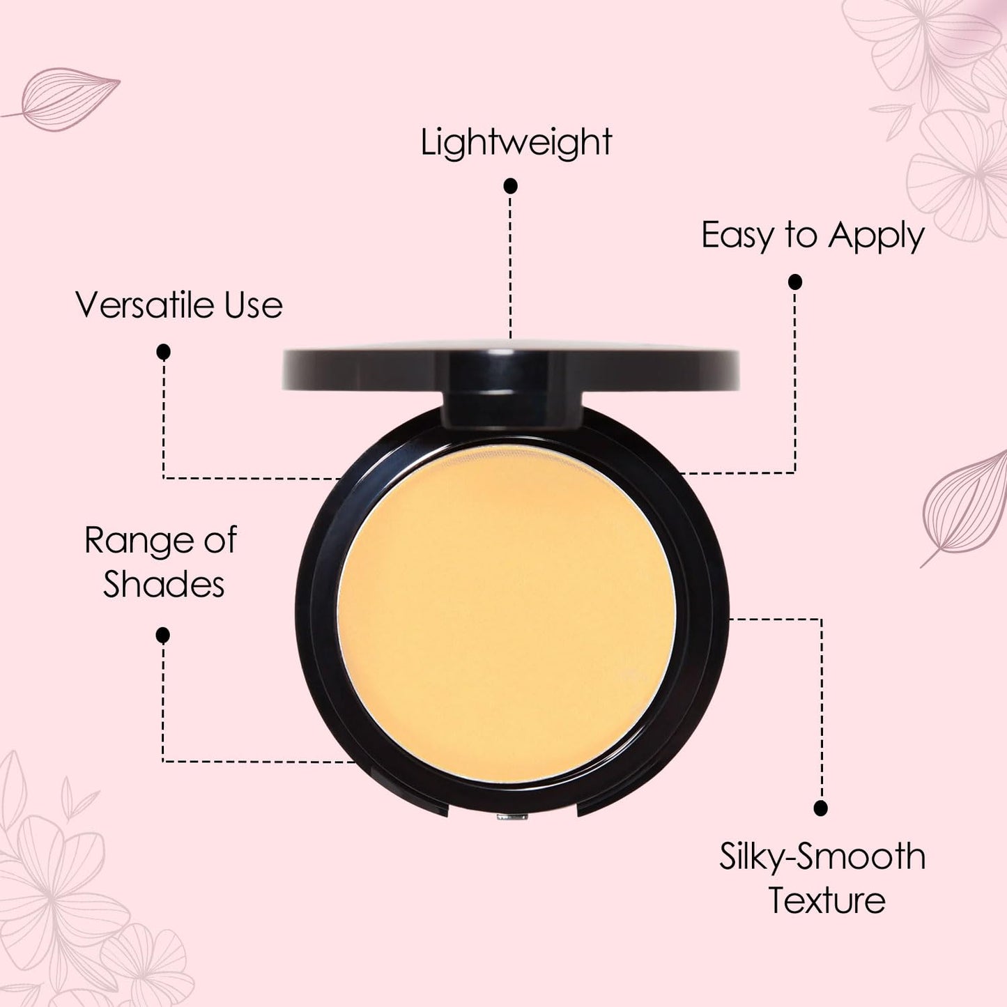 Vera Moore Matte Pressed Powder, Makeup Setting Compact Powder, Face Powder for Full Coverage with Flawless Finish, Shine, Matte Finish for All Skin Types (Café Au Lait, 12.5g)