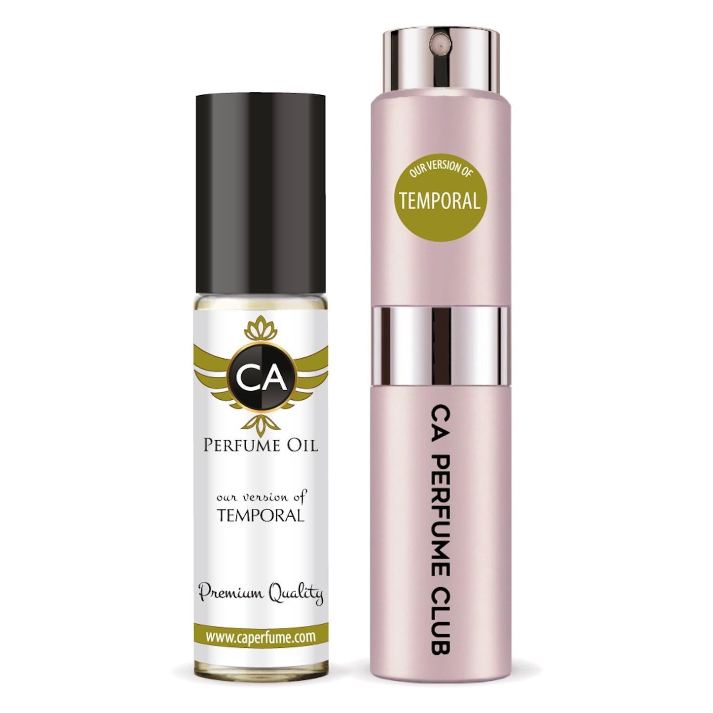 CA Perfume Duo Impression of Temporal For Women Perfume Layering Set Long Lasting Travel Size EDP + Body Oil Roll-On Bottle 0.27 Fl Oz+0.33 Fl Oz