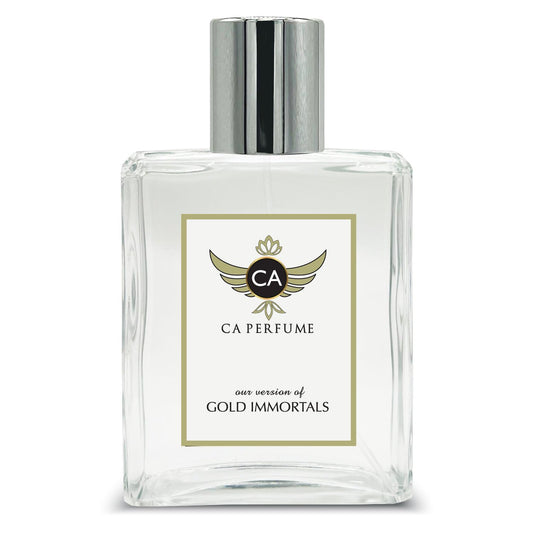 CA Perfume Impression of Gold Immortals for Women and Men Eau De Parfum Amber Floral Scent Long Lasting Unisex Fragrance Signature Scent for Day and Night Wear 3.4 Fl Oz 100ml