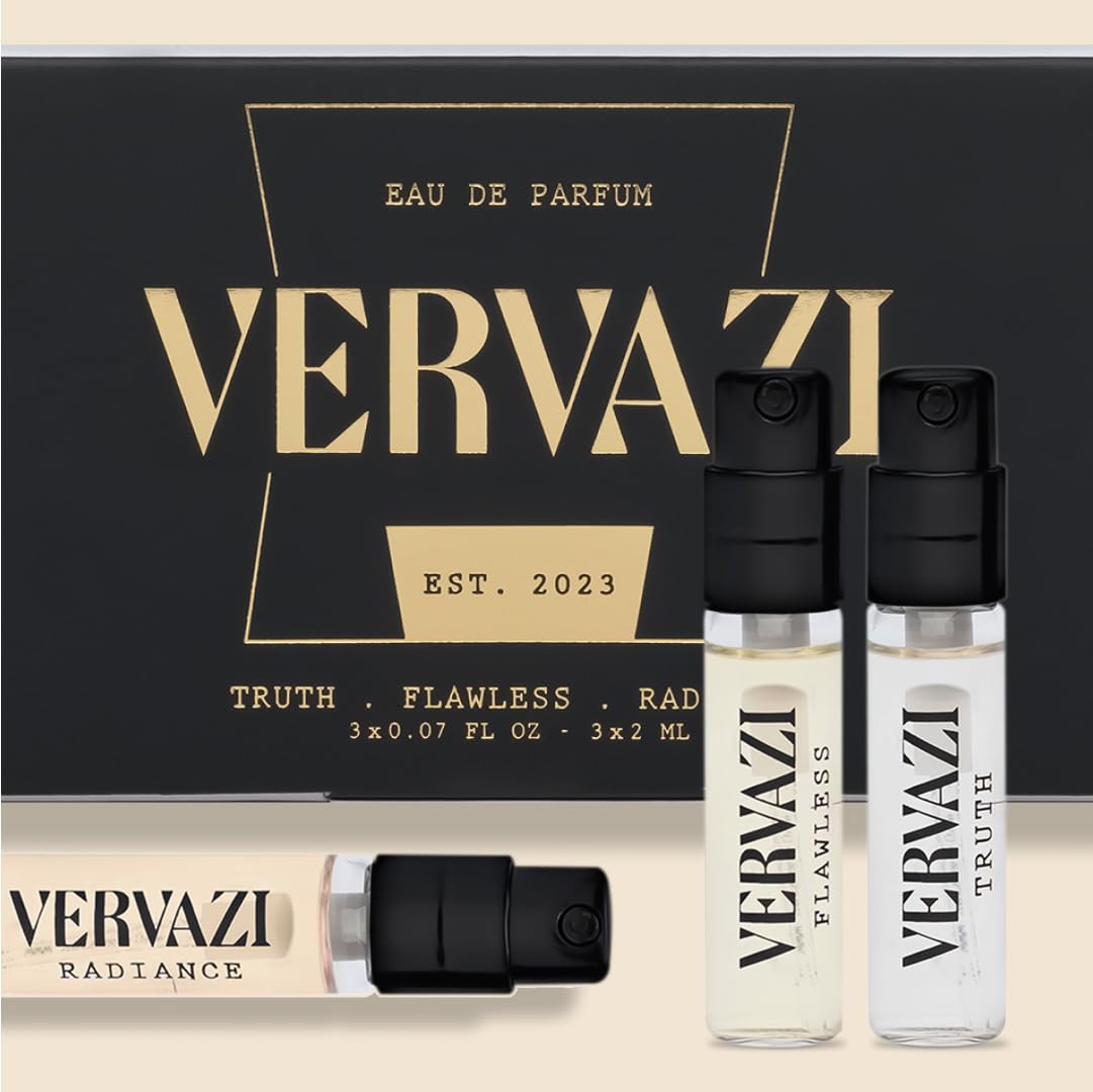 Discovery Trio Pack Eau de Parfum Set – 3 x 2ml Luxurious Fragrances for Men & Women, Includes Truth, Radiance, and Flawless, 22% Concentration, 8+ Hour Longevity, Day & Night Wear
